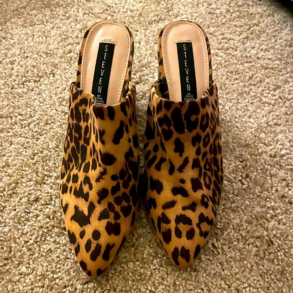 Steve Madden Leopard Mule 🐆💛🖤